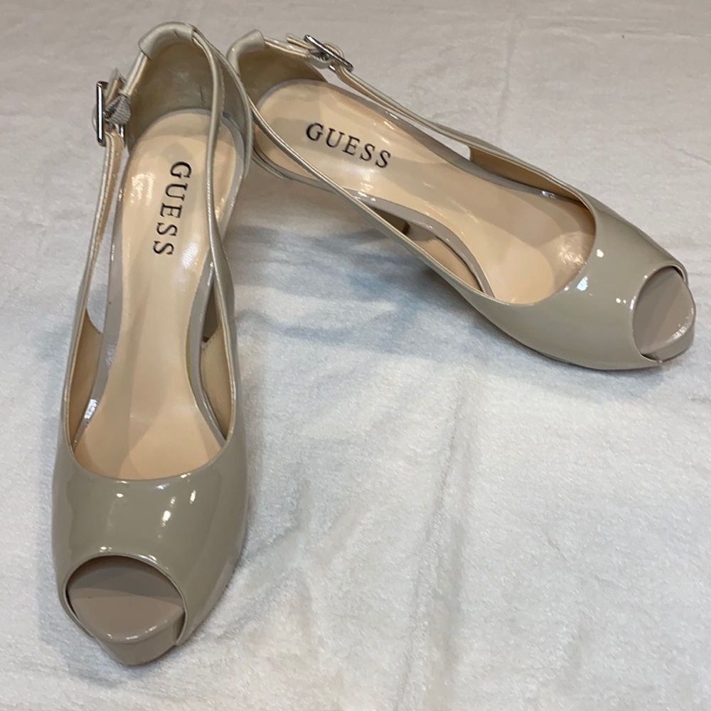 Guess light natural platform shoes
